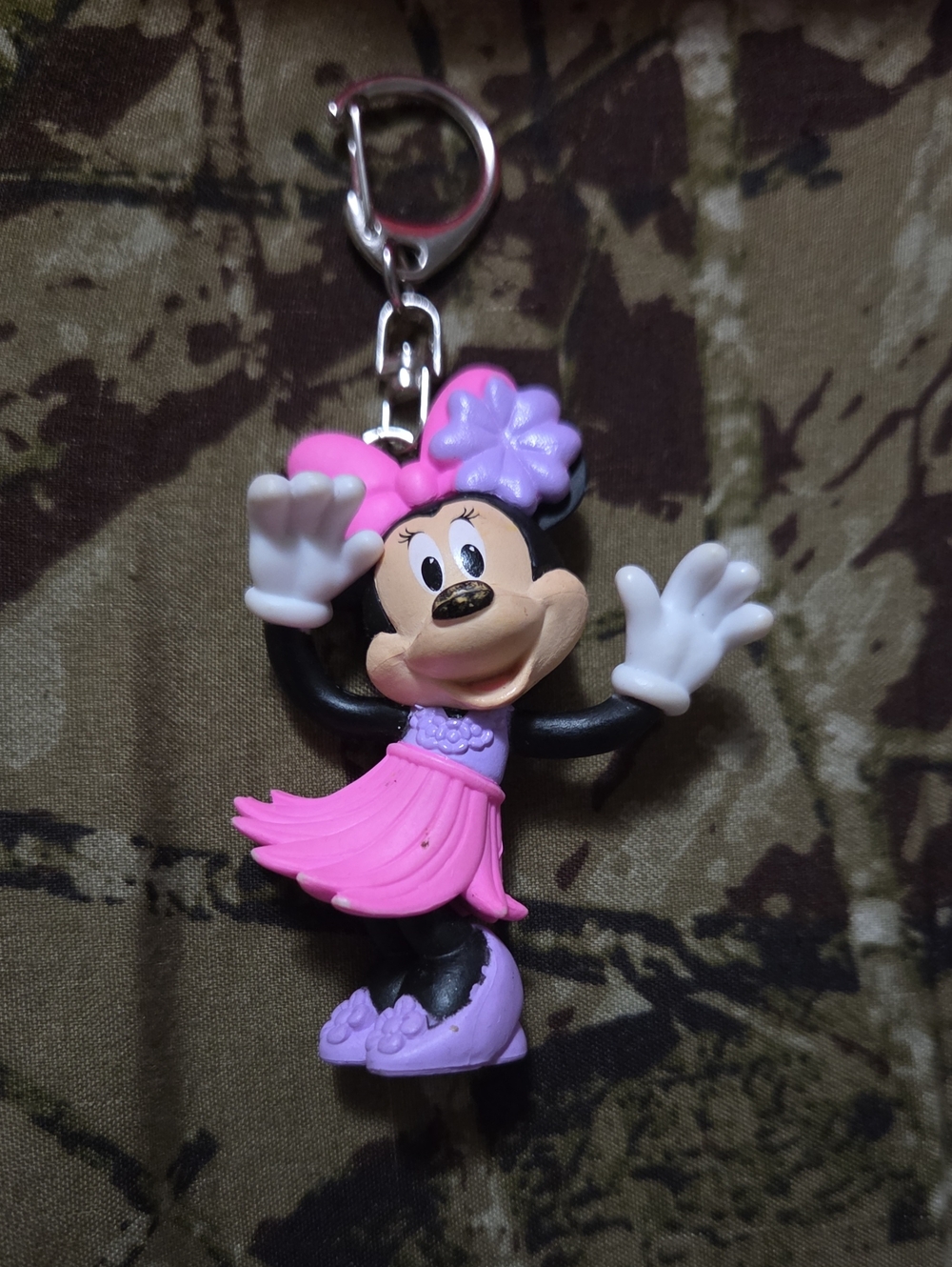 Pink Minnie Mouse Keyring Charm by (Unknown) - Cute Character Accessory